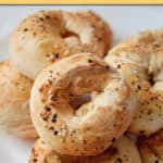 A stack of bagels