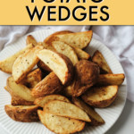 FRIED POTATO WEDGES ON A PLATE