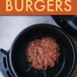 turkey burger inside of an air fryer