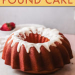 a ring shaped pound cake with white icing