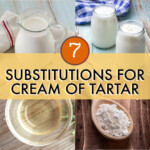 A Collage of images of ingredients that can be used to substitute for cream of tartar in recipes
