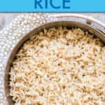 INSTANT POT BROWN RICE