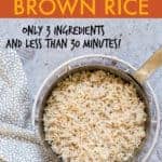 Instant Pot brown rice