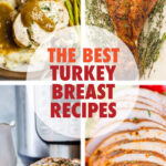 A collage of images of turkey breast dishes