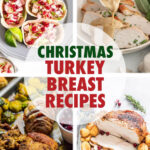 A collage of images of turkey breast dishes